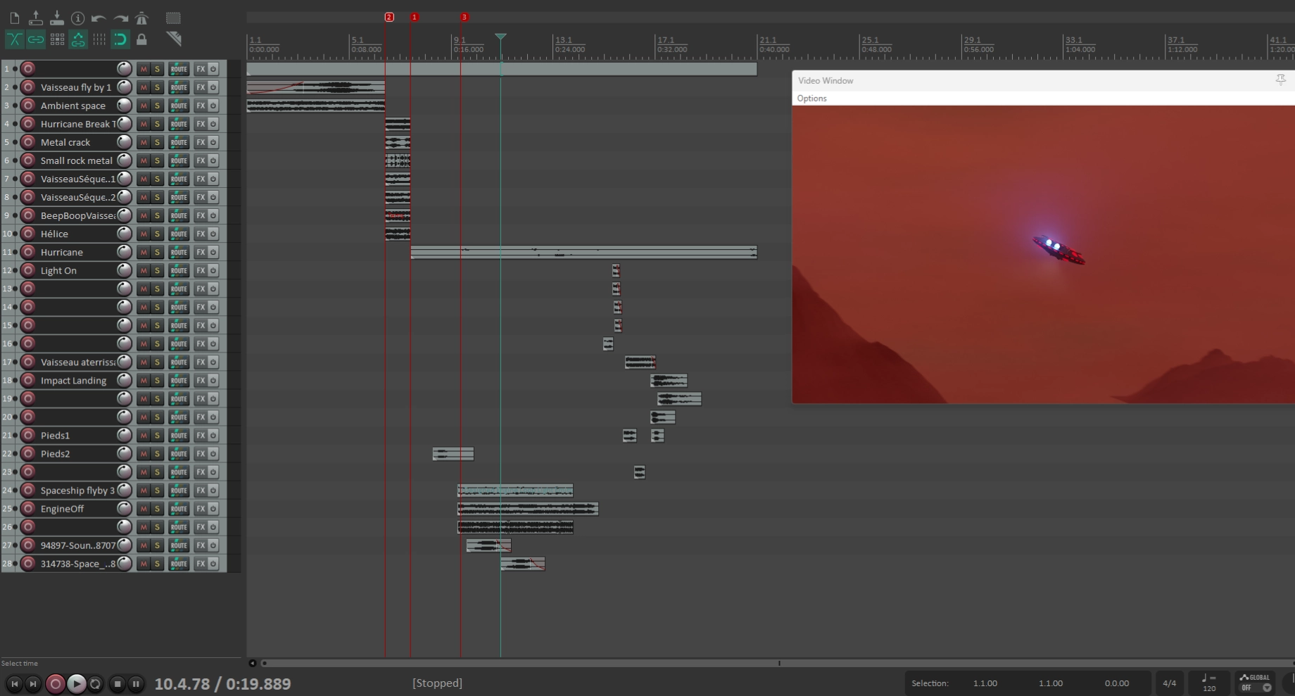 Montage audio sur Reaper
