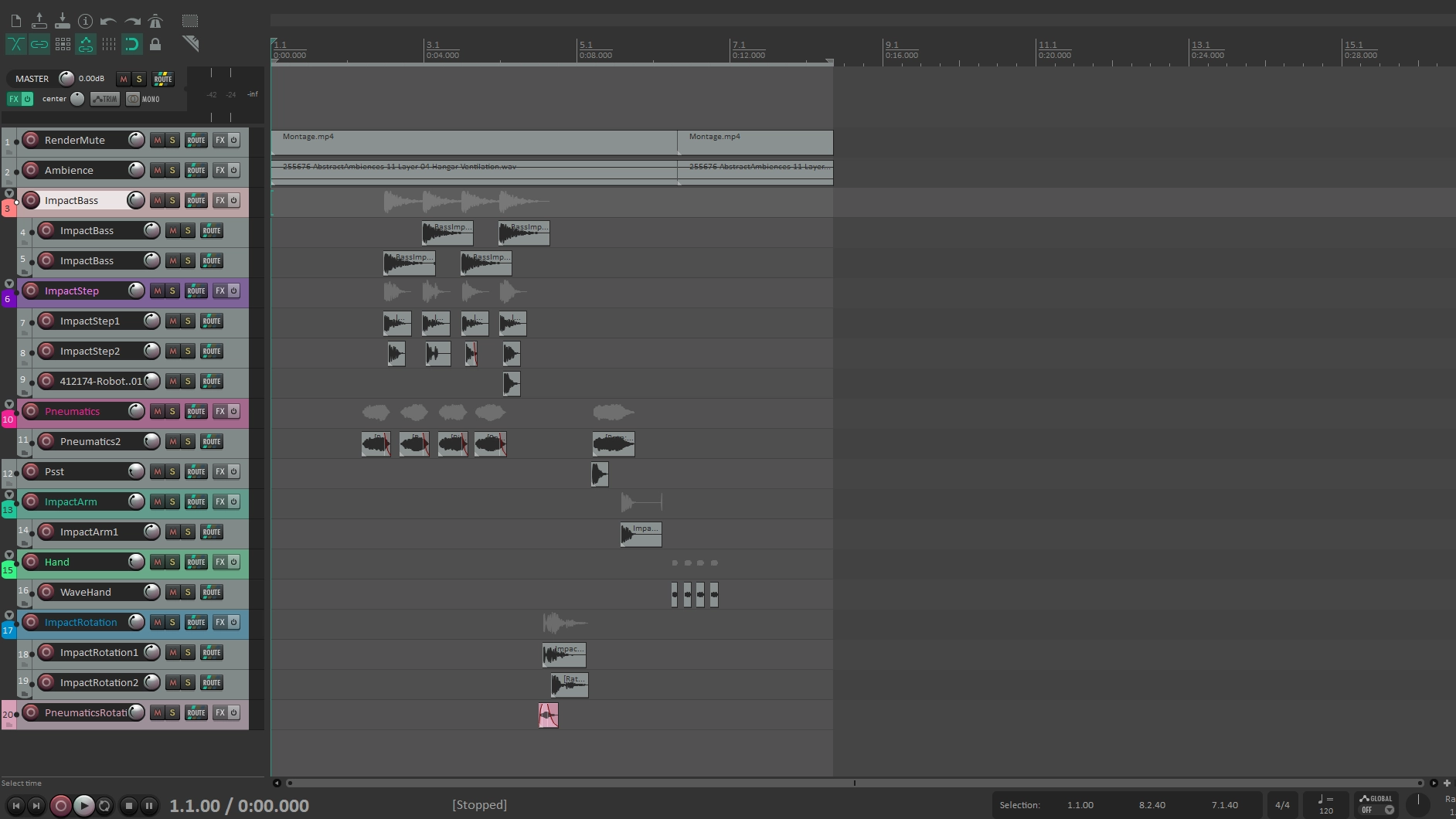 Montage audio sur Reaper